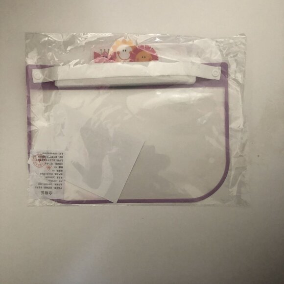 Girls Pink Flower Design Protective Kid's Reusable Transparent Full Face Shield - Picture 3 of 6